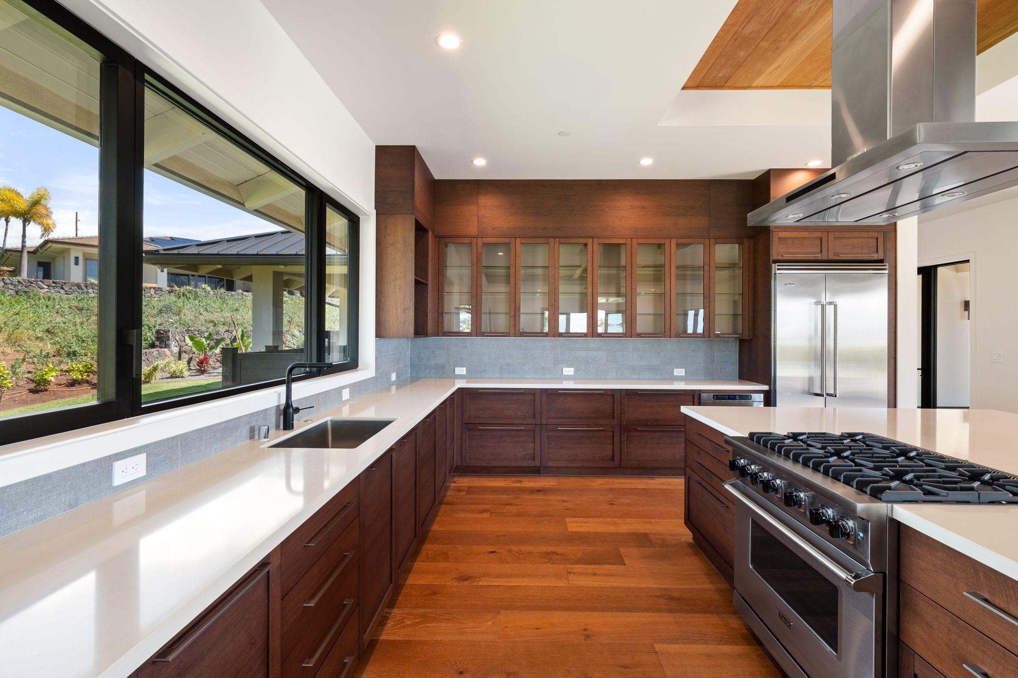 Kitchen and Viking range